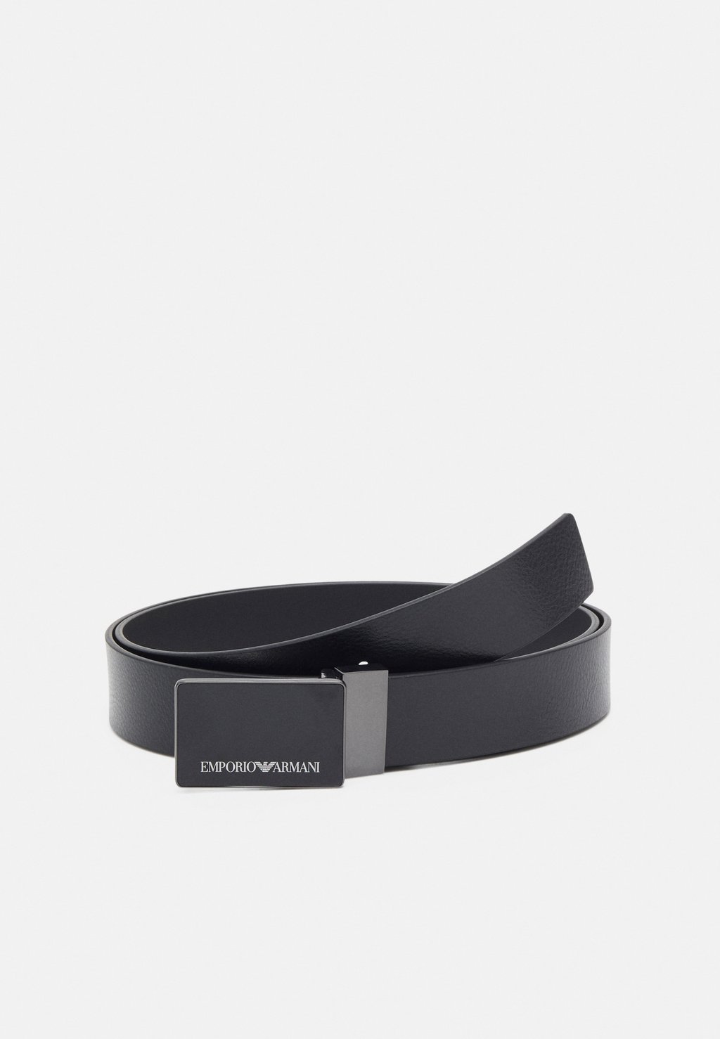 

Ремень GRANATO CALF BELT PLATE BELT Emporio Armani, черный