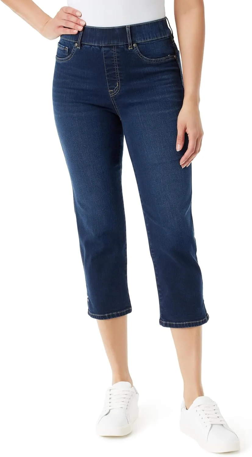 

Gloria Vanderbilt женские брюки капри с эффектом стройности, высокая посадка, прямые штанины