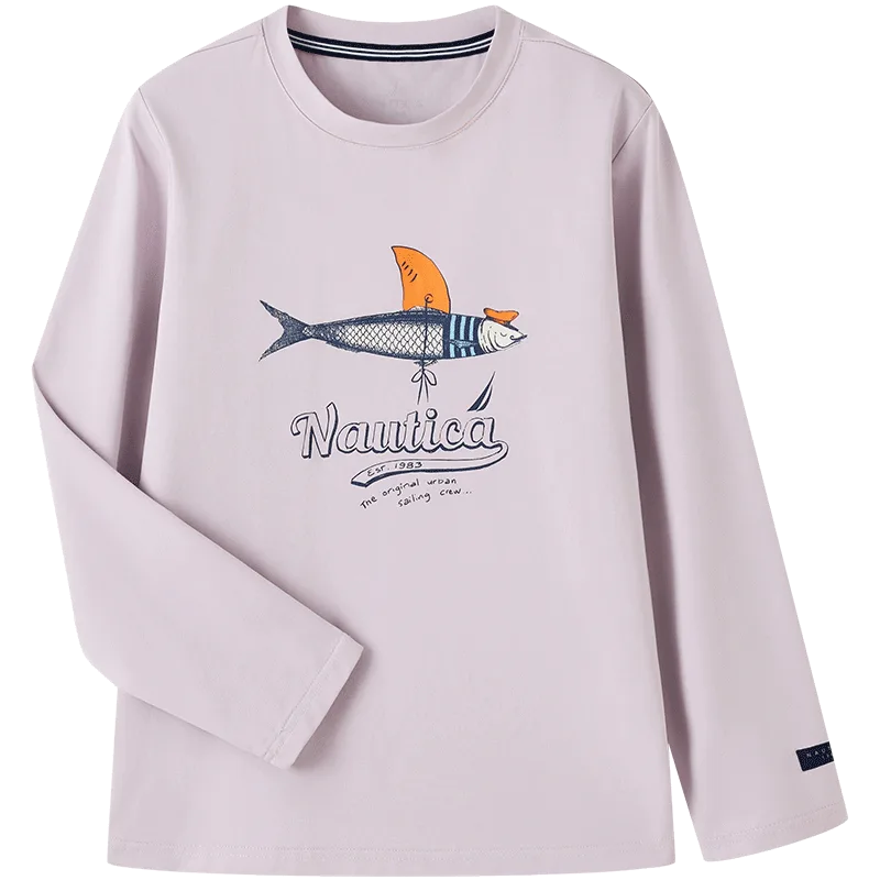 Детская футболка с длинным рукавом NAUTICA, хаки — фото 3