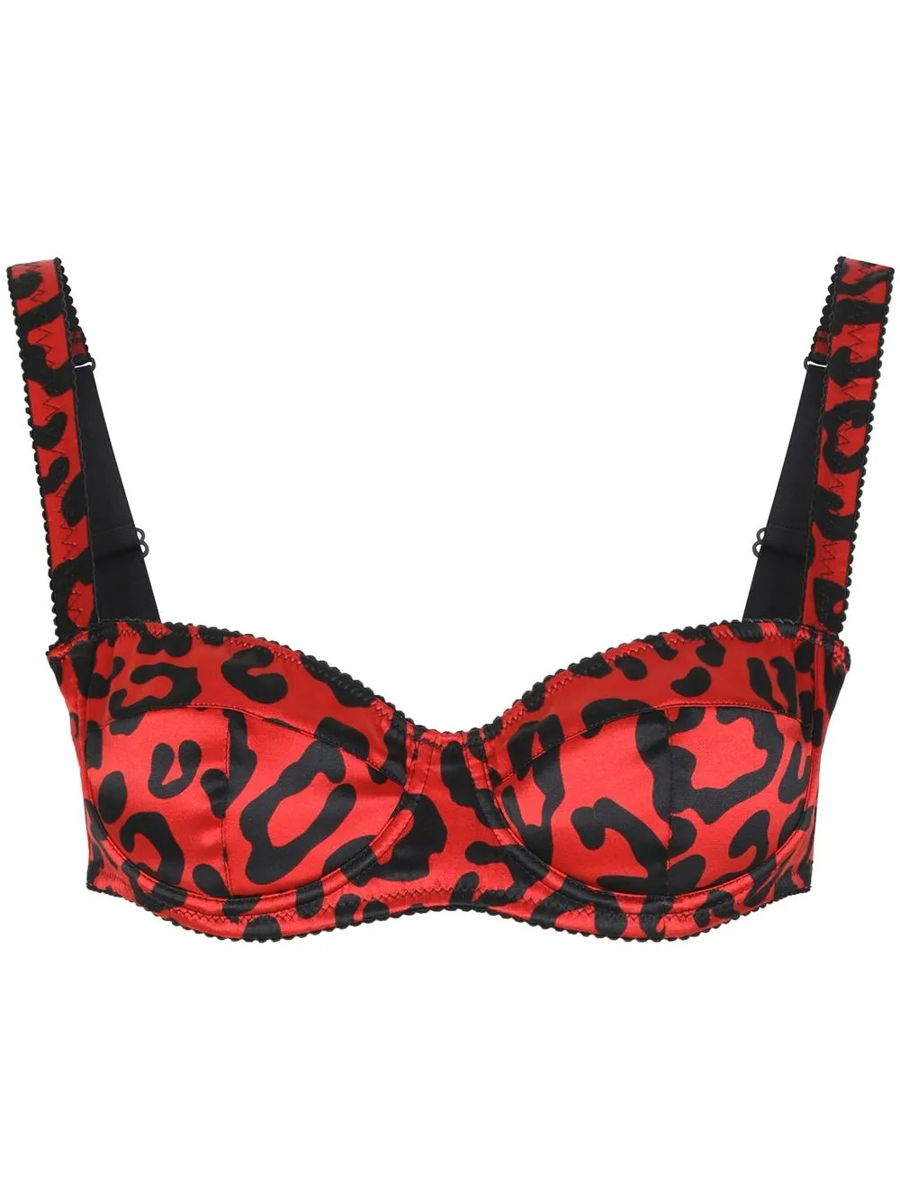 

Бюстгальтер-балконет с леопардовым принтом Dolce & Gabbana, красный