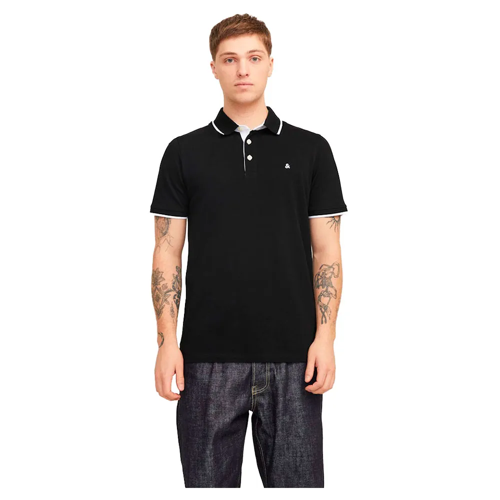 

Поло с коротким рукавом Jack & Jones Epaulos, черный