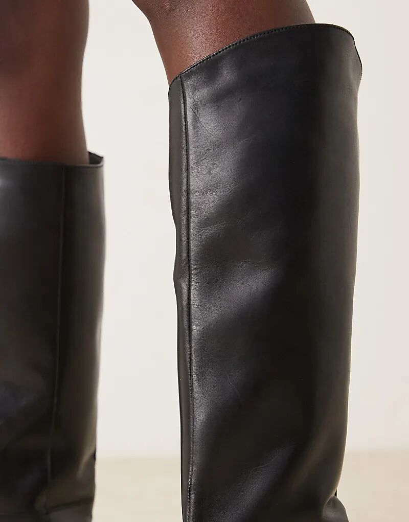 Сапоги для верховой езды ASOS DESIGN Callahan из кожи черного цвета — фото 3