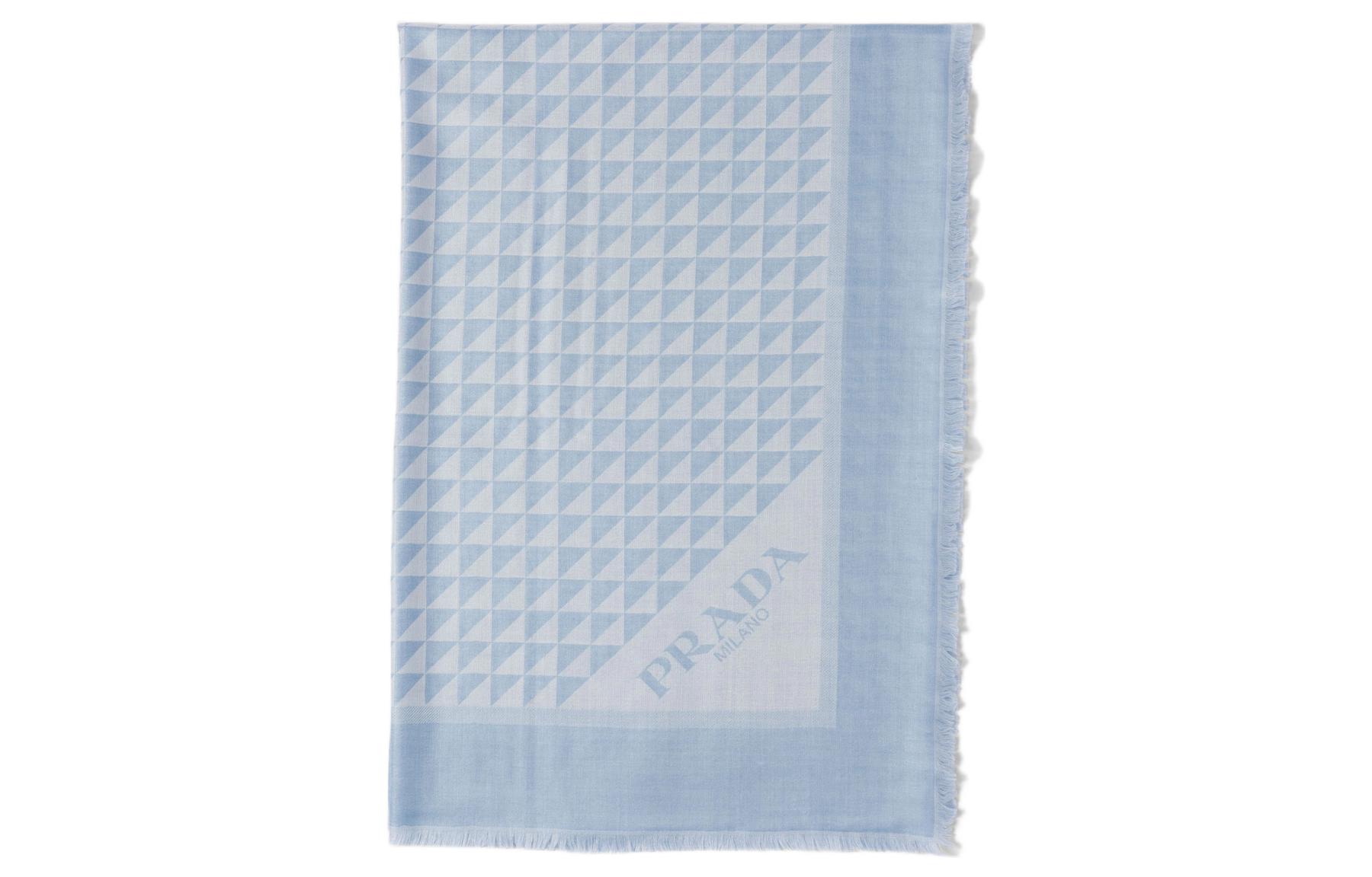 

PRADA Символический шарф, Blue/White