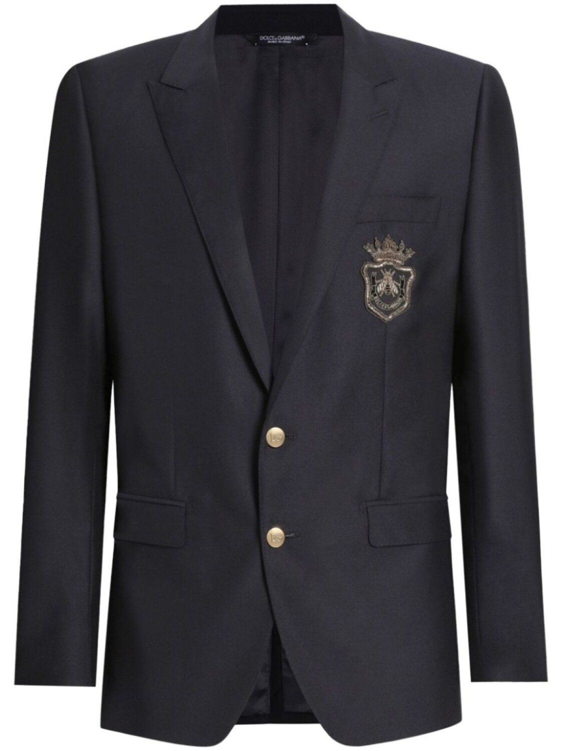 

Блейзер с аппликацией логотипа Dolce & Gabbana, синий