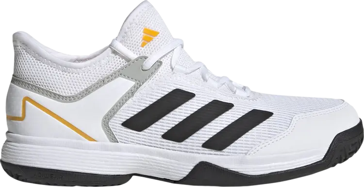 

Кроссовки Adizero Ubersonic 4 J 'White Black Solar Gold', белый