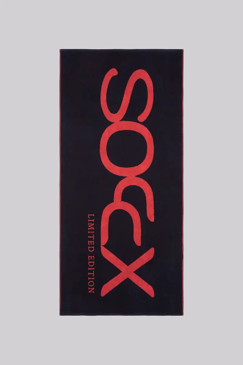 

Полотенце для душа SOCCX, (1 шт.) 90х190 см (1 шт.), синий темно-синий/красный
