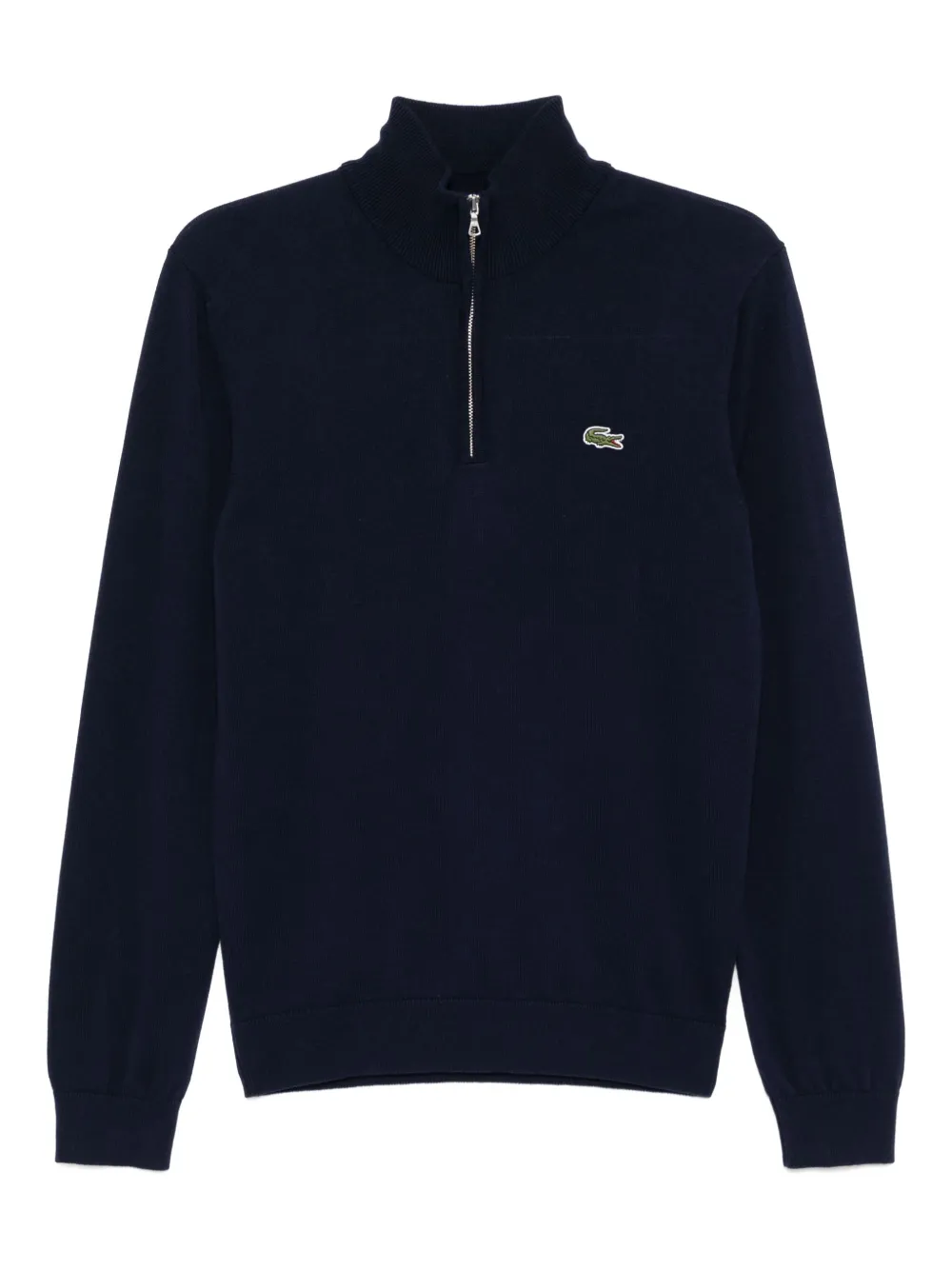 

Простой свитер с высоким воротом-молнией Lacoste, синий