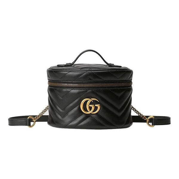 

Сумка gg marmont series backpackmini black Gucci, черный