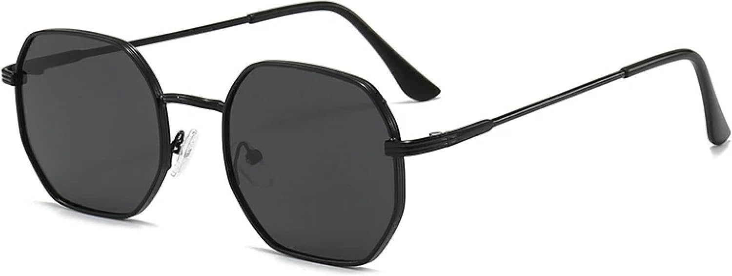 

Солнцезащитные очки с защитой от УФ-излучения UV400 | Металлическая маленькая оправа, цветные линзы | Для женщин и мужчин, для занятий спортом на открытом воздухе и вождения DSVIGF, Black