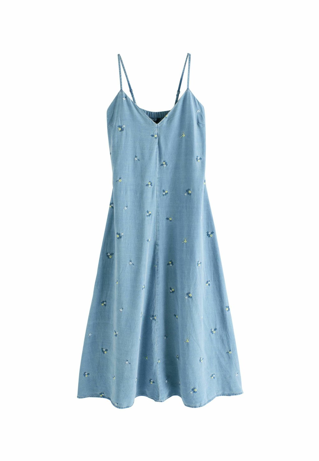 

Джинсовое платье PETITE FIT - FLORAL EMBROIDERED Next, синий
