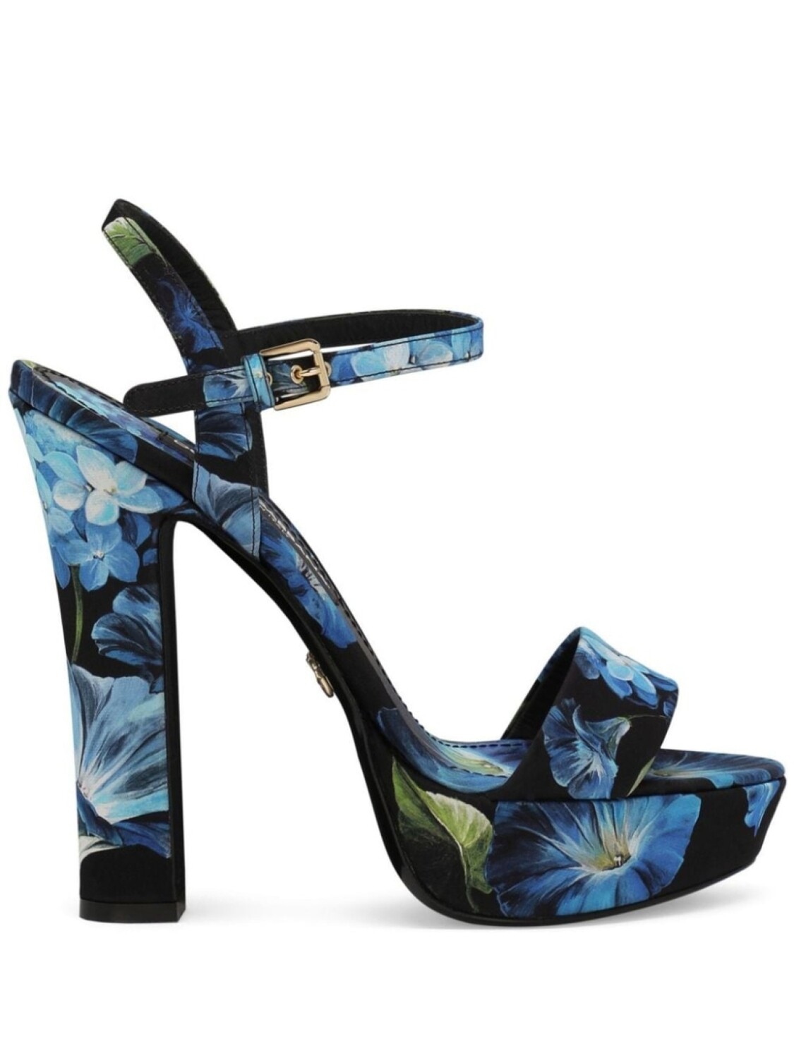 

Dolce & Gabbana босоножки на платформе с цветочным принтом, синий