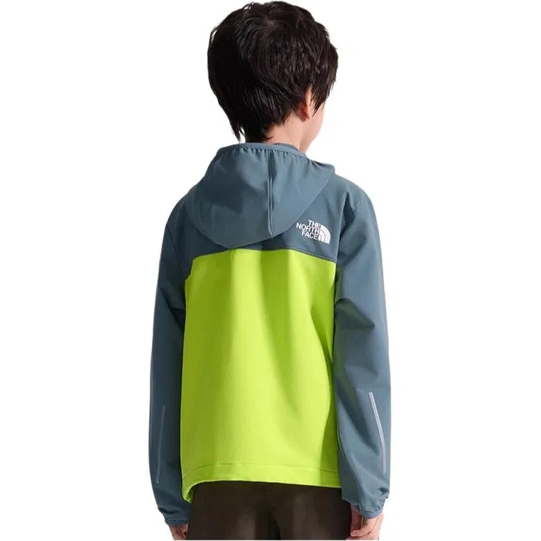 Детская софтшелл куртка THE NORTH FACE серо-желтая — фото 3