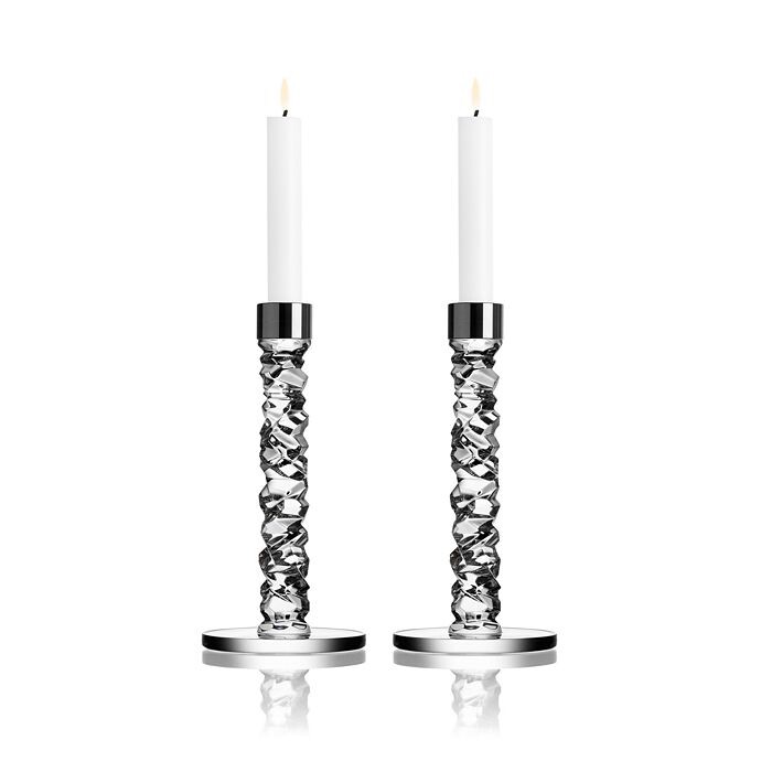 

Подсвечник Orrefors Carat, пара, белый