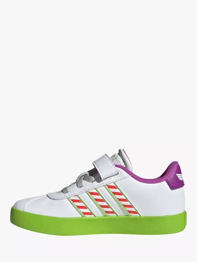 Детские кроссовки Pixar Toy Story VL Court 30, бело-зеленые adidas — фото 3