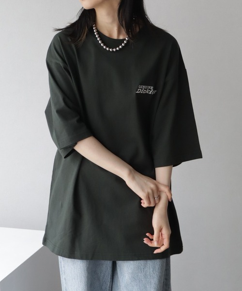 

Футболка с вышитым логотипом, свободного кроя Dickies, зеленый