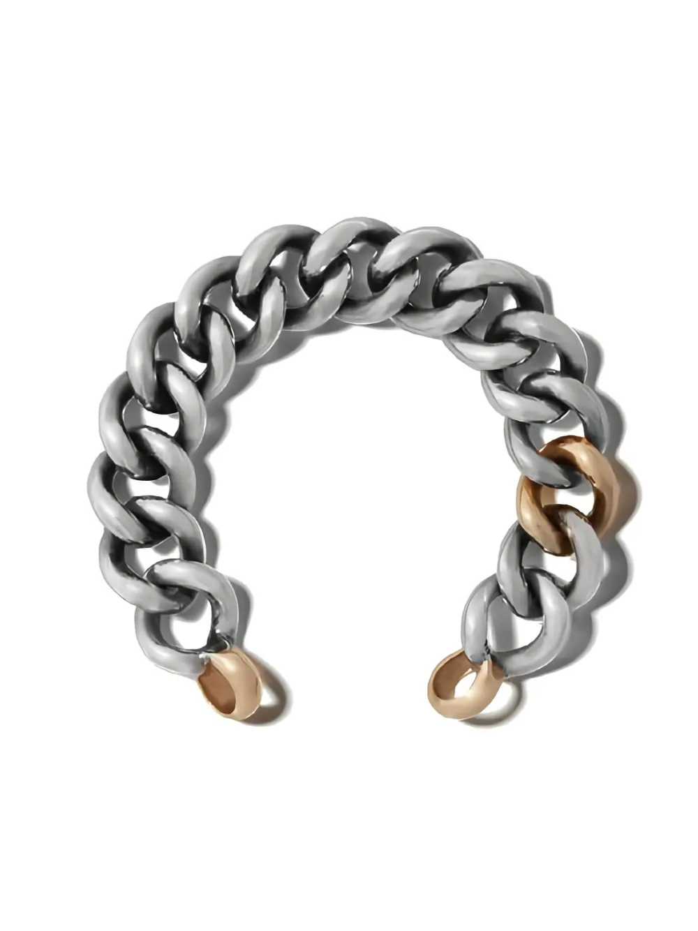 

Браслет Mega Curb Chain из желтого золота Marla Aaron, серебяный