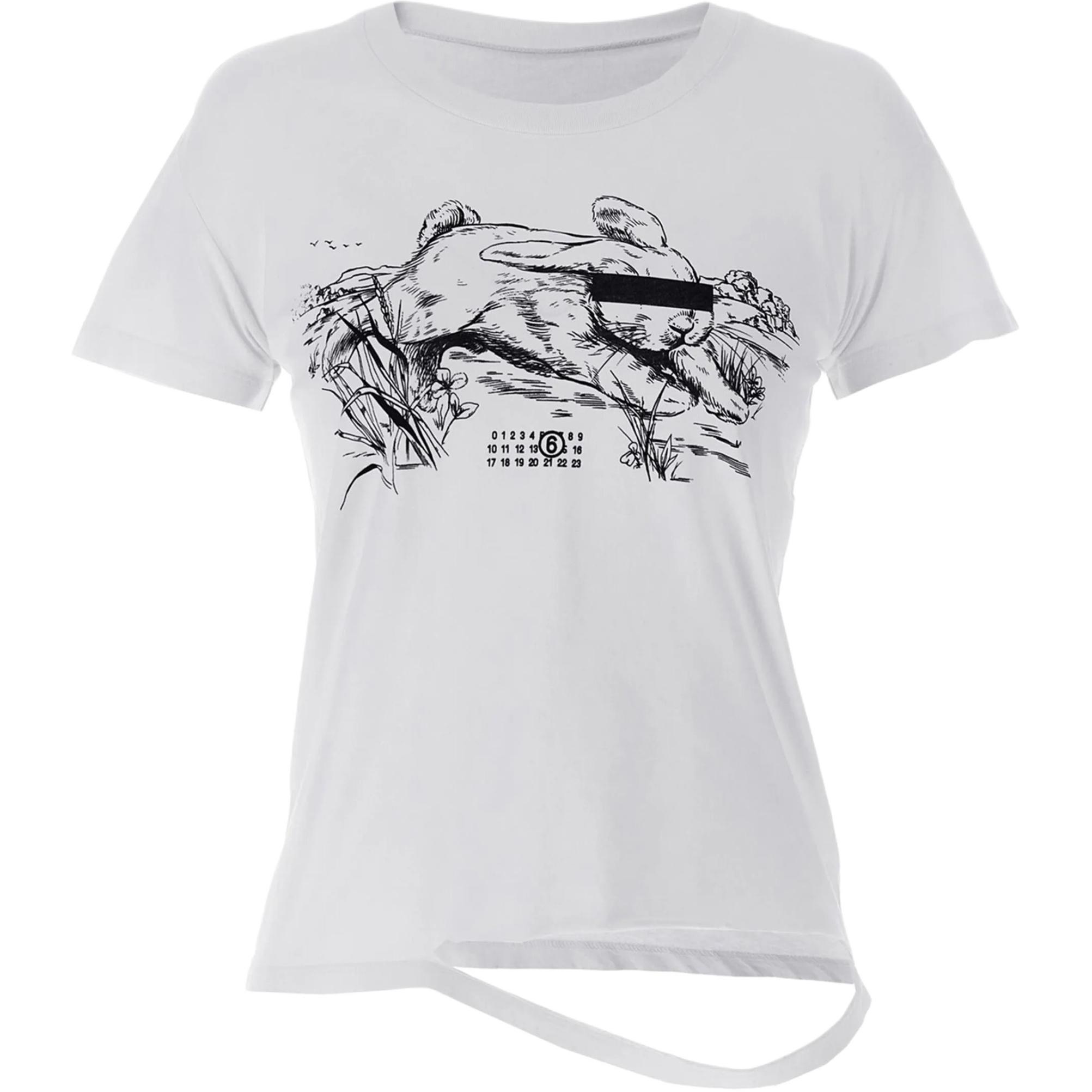 

Хлопковая футболка MM6 Maison Margiela, белый