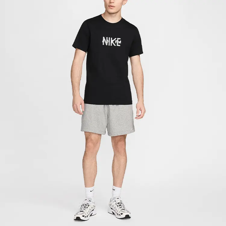 Футболка мужская черная/светло-дымчато-серая Nike, черный — фото 3