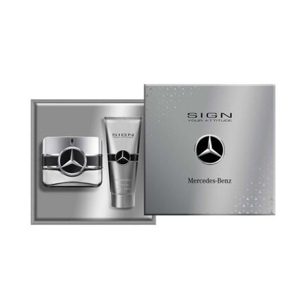 Mercedes-Benz Sign Your Attitude For Men 2 Piece Gift Set 3.4Oz Edp Spray 2.6Oz Shower Gel — фото 2