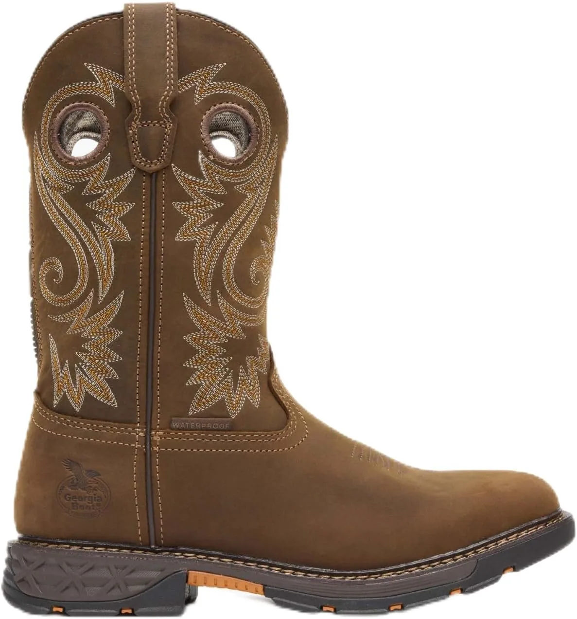 

Мужские рабочие ботинки Georgia Boot Carbo-Tec FLX с водонепроницаемой конструкцией и удобным верхом, коричневый