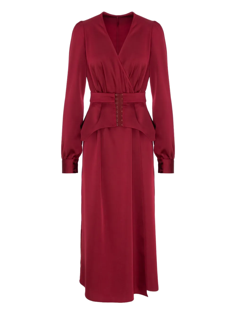 

Платье с V-образным вырезом и короткими рукавами Murmur, красный