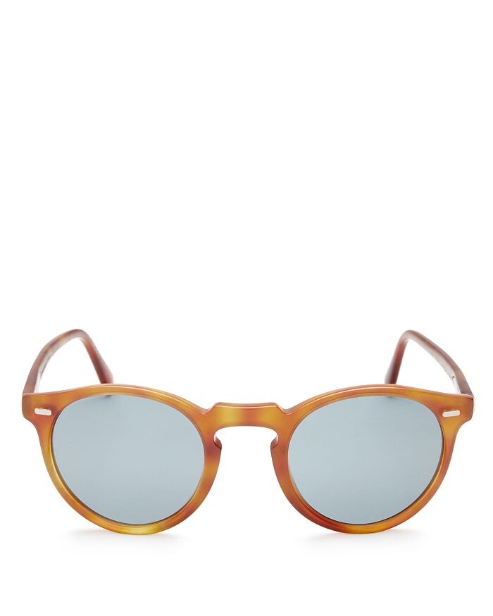 

Круглые солнцезащитные очки Oliver Peoples Gregory Peck, 47 мм, коричневый