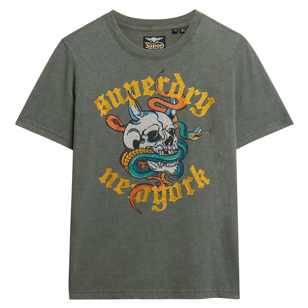 

Футболка с коротким рукавом Superdry Neo Trad Tattoo Relaxed, зеленый