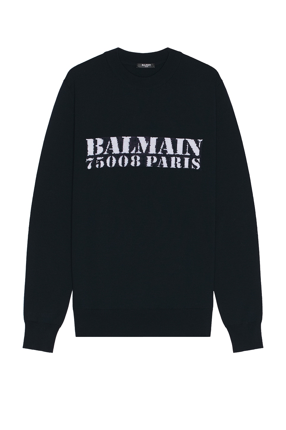 

Большой свитер с принтом Stamp Balmain, Blue Marine & Blanc