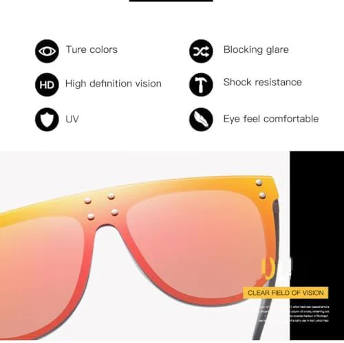 

Солнцезащитные очки в стиле ретро с крупными заклепками, цельные, с зеркальными линзами и защитой от УФ-излучения UV400 (2026 год) MTZJH, Black Silver Mirror