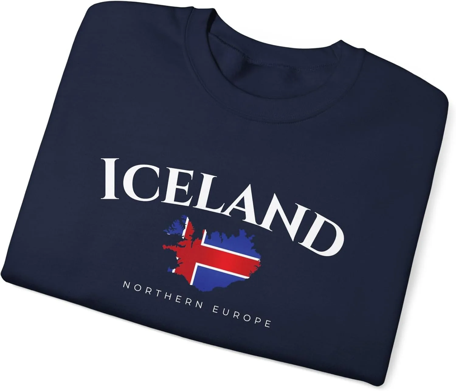 Толстовка Heavy Blend для унисекс Iceland Northern Europe GENERIC, темно-синий — фото 3
