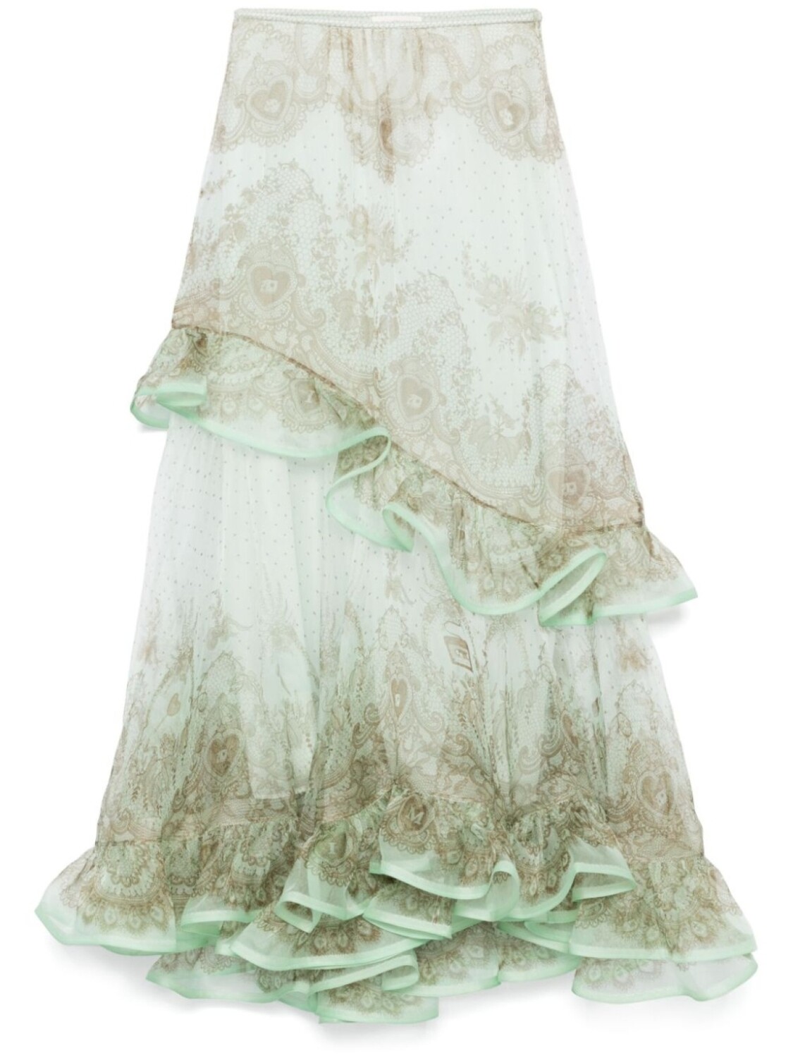 

ZIMMERMANN юбка макси Crush, зеленый