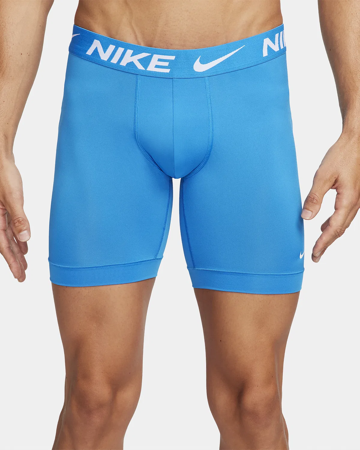 Мужские длинные боксеры Dri-FIT (3 шт.) Nike Essential Micro, Blue — фото 2