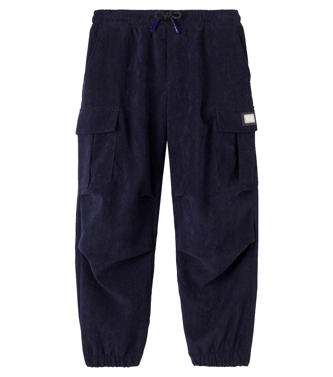 

Вельветовые брюки-карго с логотипом Dolce&Gabbana Kids, Blu Scuro