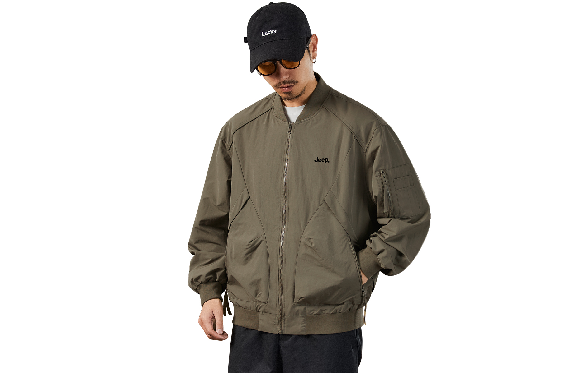 

Куртка Unisex Baseball Collar Moderate Workwear Jeep, хаки