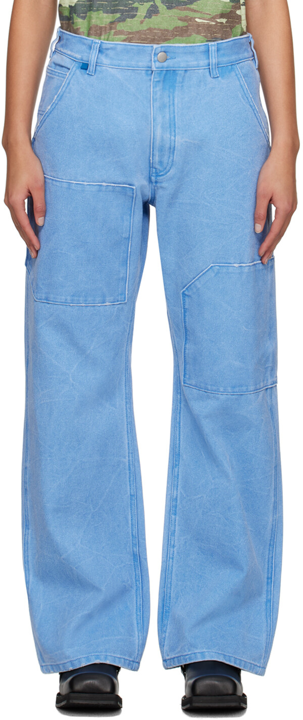 

Синие джинсы с нашивками Acne Studios