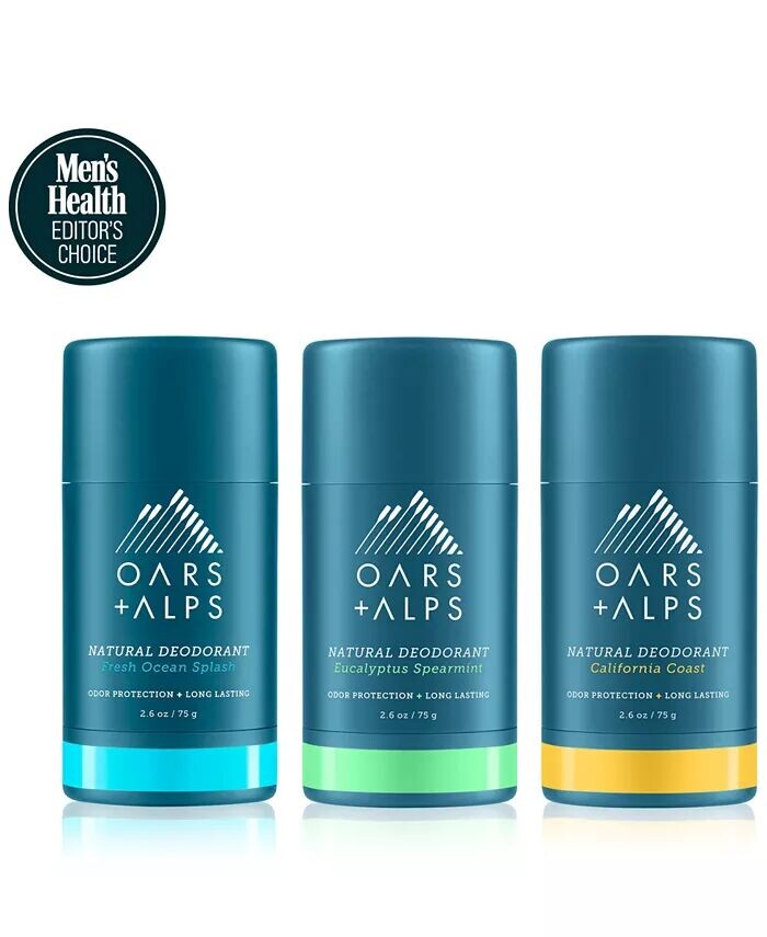 

3 шт. Набор дезодорантов без алюминия Oars + Alps