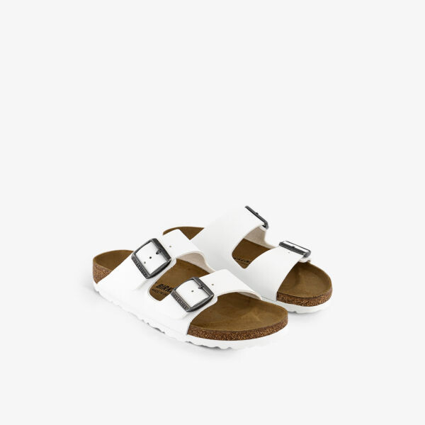 Лакированные босоножки Arizona с двумя ремешками из искусственной кожи Birkenstock, белый — фото 3