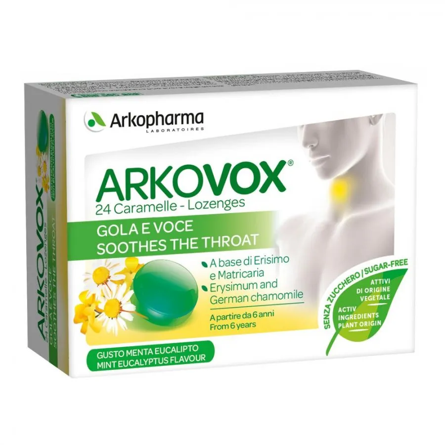 

Arkopharma Arkovox Мята Эвкалипт 24 Сладости Облегчение голоса и горла