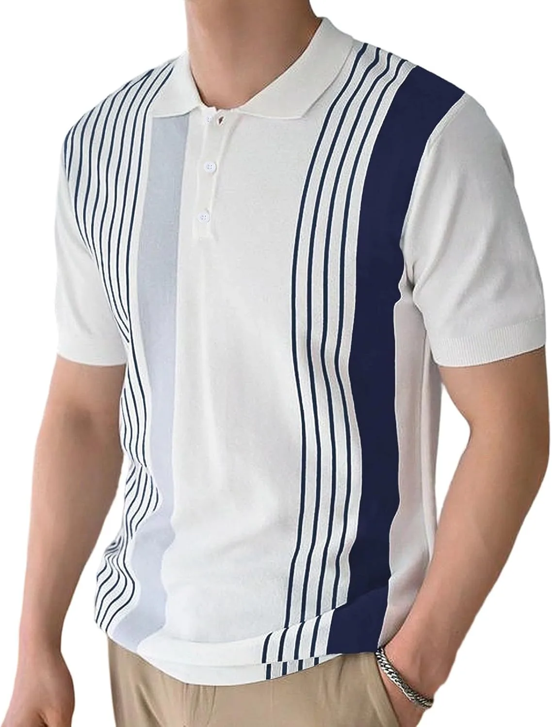 

Мужская рубашка с коротким рукавом Casual, летняя, в стиле Color Block