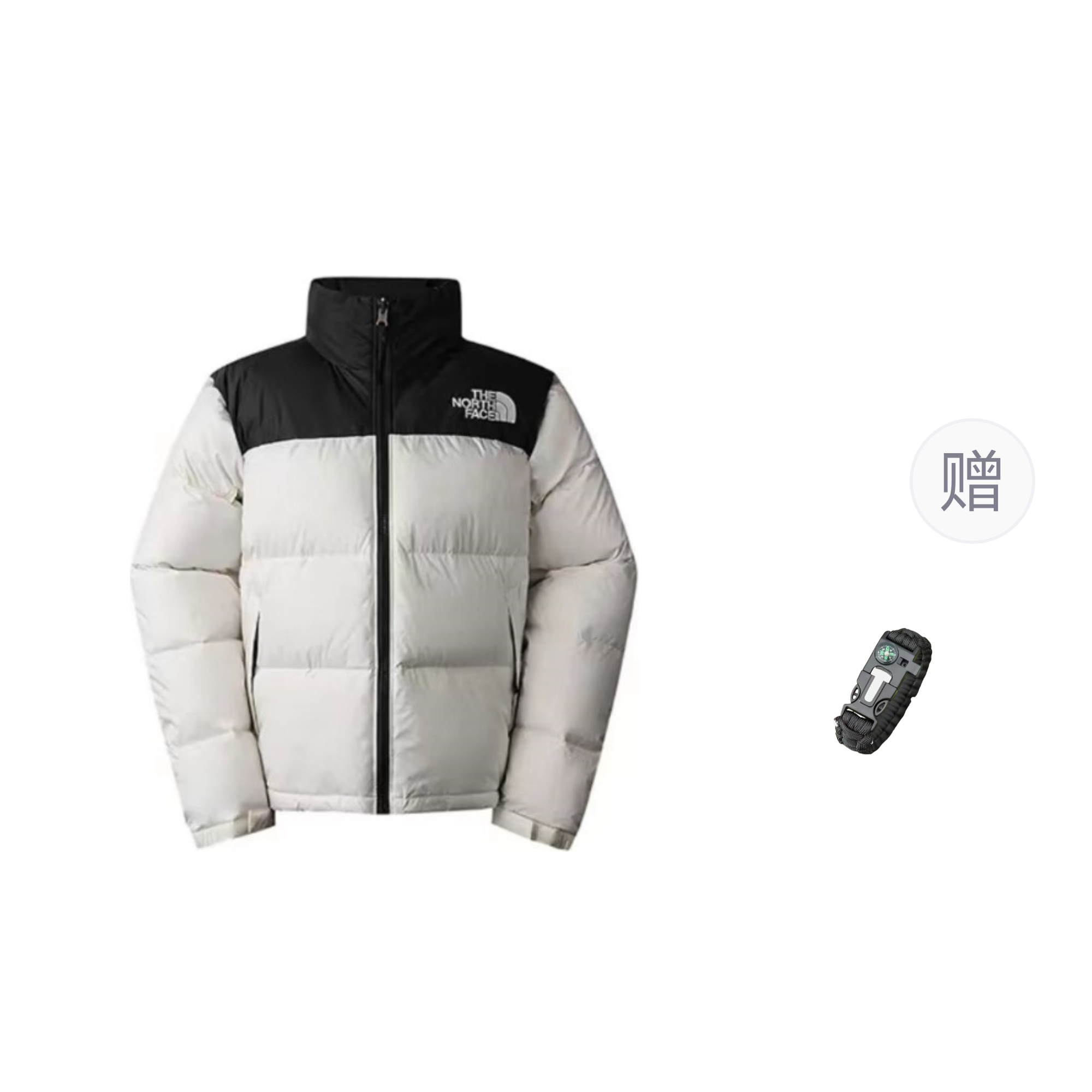 

1996 Ретро-пуховик Nuptse THE NORTH FACE, Ecru (Comes with Bracelet)