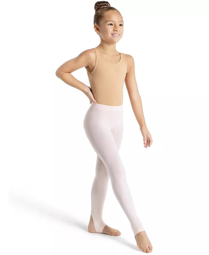 

Ультрамягкие колготки для девочек с поясом и штрипками Capezio, серый