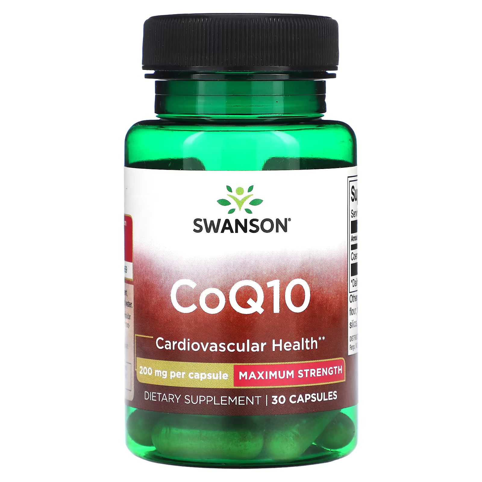 

CoQ10, максимальная сила, 200 мг, 30 капсул Swanson