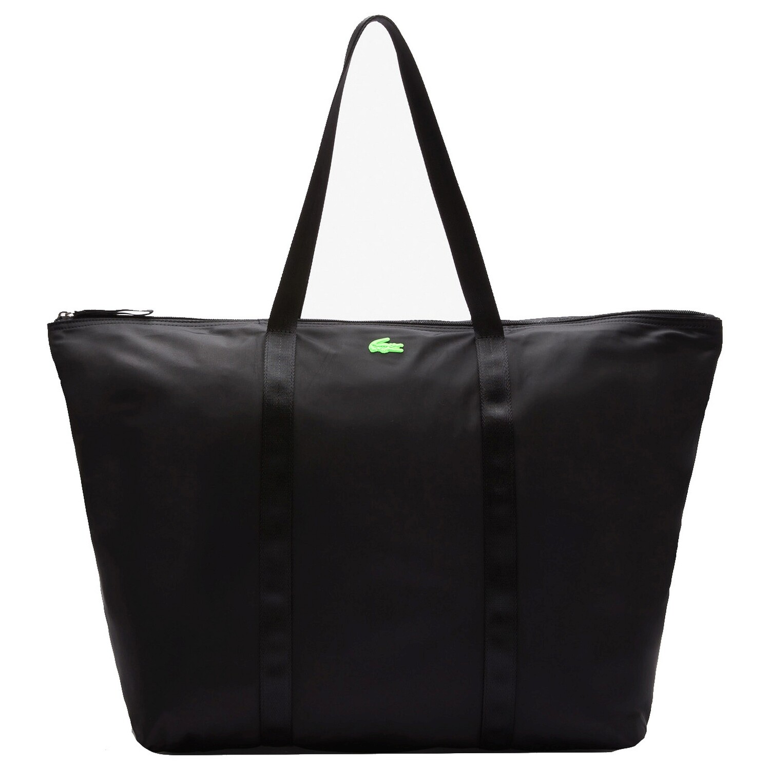 

Сумка шоппер Lacoste Izzie aus leichtem Nylon 66см, цвет noir vert fluo