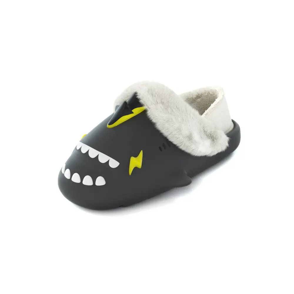 HelloSlippers Акула Зимние Шаркикс Зимний Молниевый Дракон, Закрытые Тапочки на Каблуке Унисекс Розовые, цвет Pink — фото 3