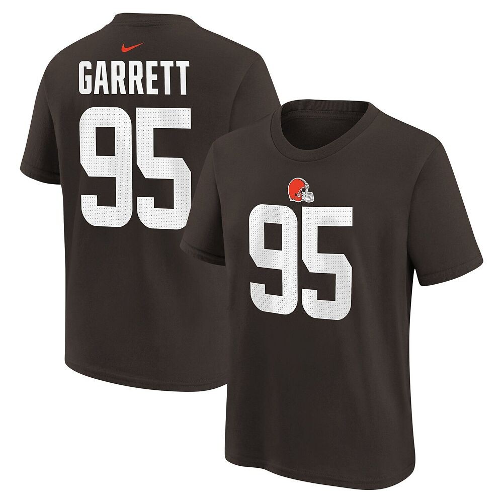 

Молодежная футболка Nike Myles Garrett Brown Cleveland Browns с именем и номером игрока, цвет Brn Brown