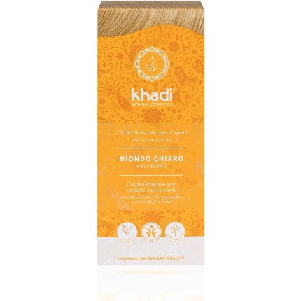 

Растительная краска для волос Khadi Light Blonde, 100% натуральная и веганская, 100 г