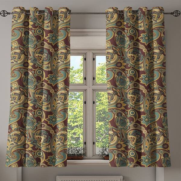 

Занавеска с люверсами Abakuhaus Paisley Tendrils 2 шт, 280x175x0,5 см цвет sand brown schokolade