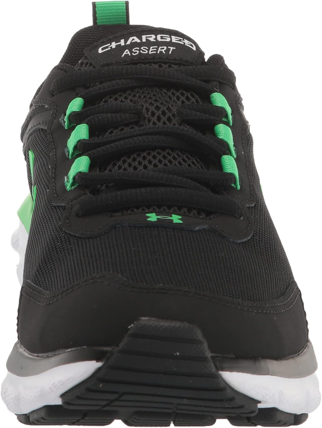 Мужские кроссовки для бега Under Armour Charged Assert 9, черный/зеленый — фото 2
