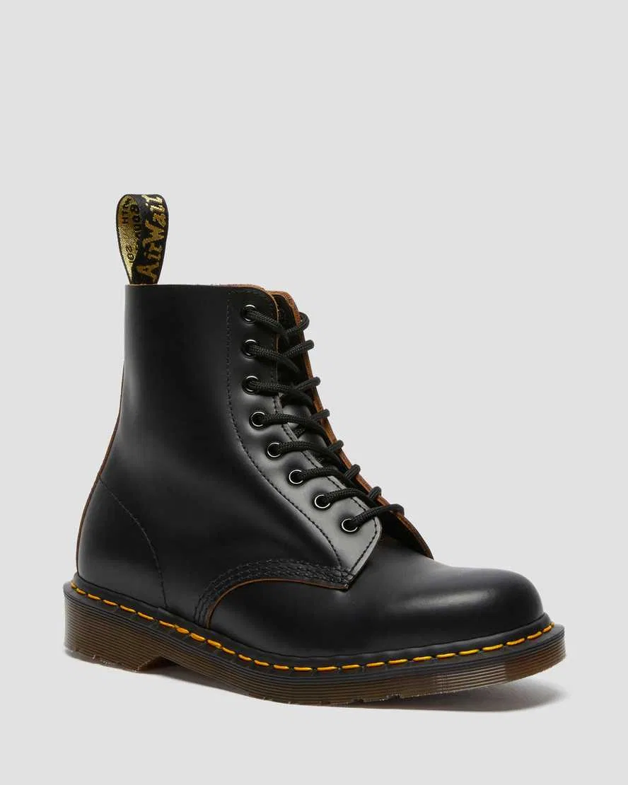 Винтажные ботинки на шнуровке 1460, изготовленные в Англии Dr Martens, черный