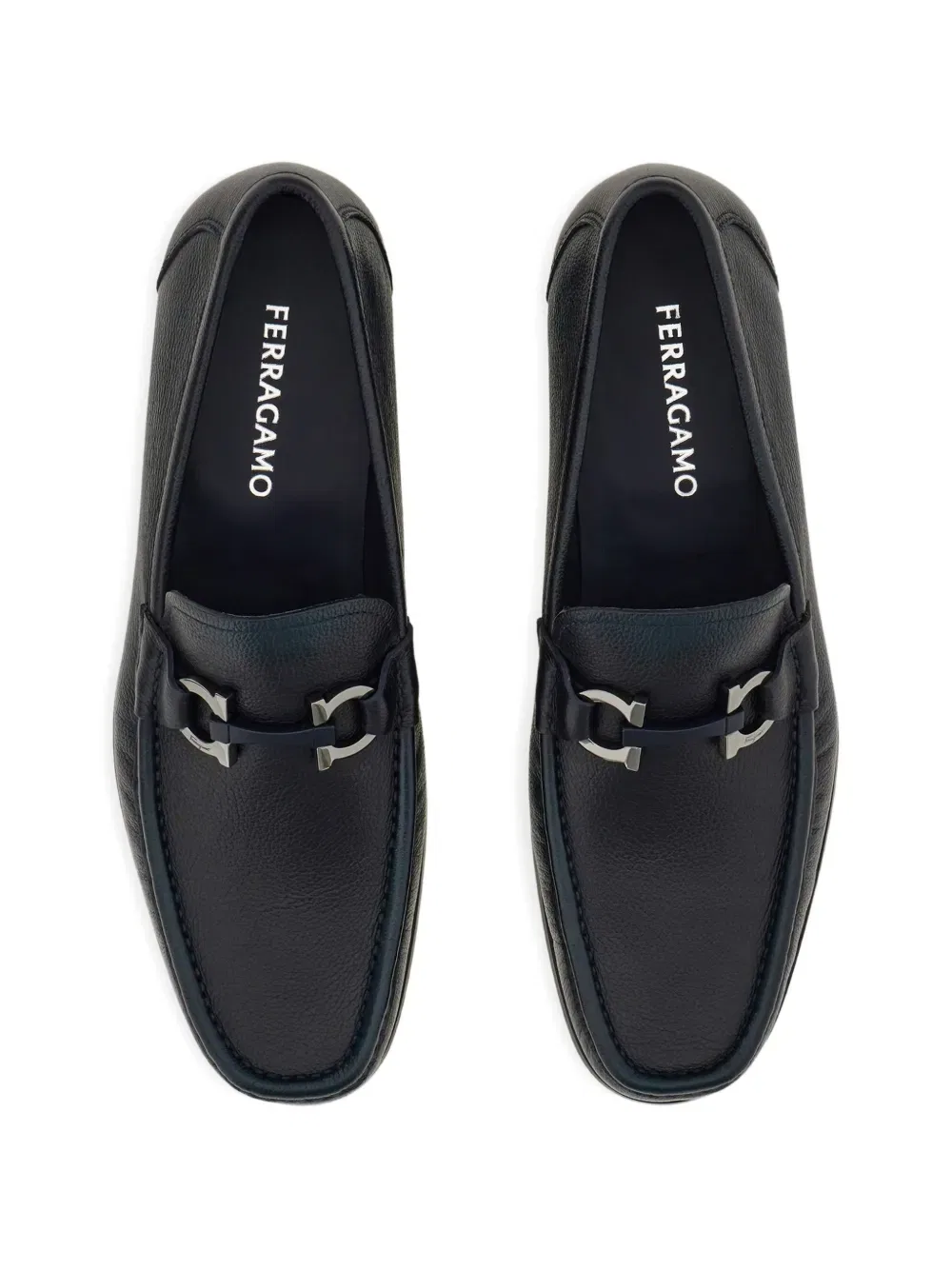 Лоферы с пряжкой «ганчини» Ferragamo, синий — фото 3